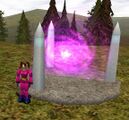 Portals to the Town Network can be found in most towns, this one is in Holtburg.