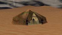 The tent at Neftet Excavation Site at 22.2S, 8.7E.