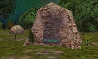 The entrance to the Mossy Cave just outside of Shoushi.